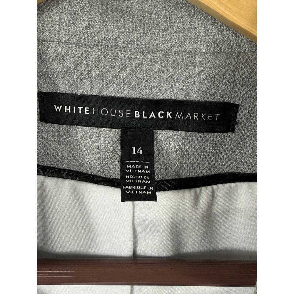 WHBM gray blazer jacket military style button front size 8. - Picture 4 of 8